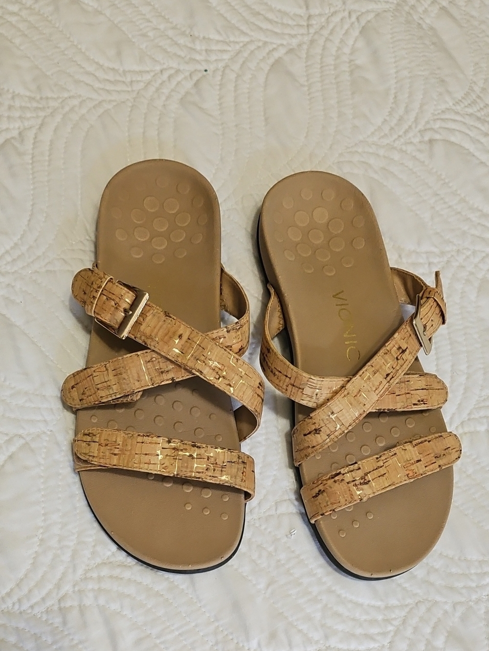 Vionic Kira Cork Slide Sandals Sz 7